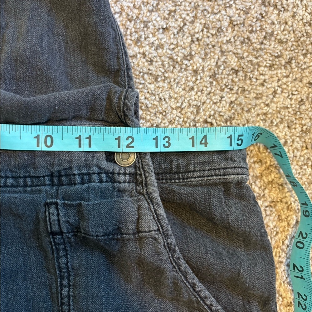 Free People Natural Sights Overall Shorts Size XS Linen Cotton Blend | summer - Picture 7 of 7